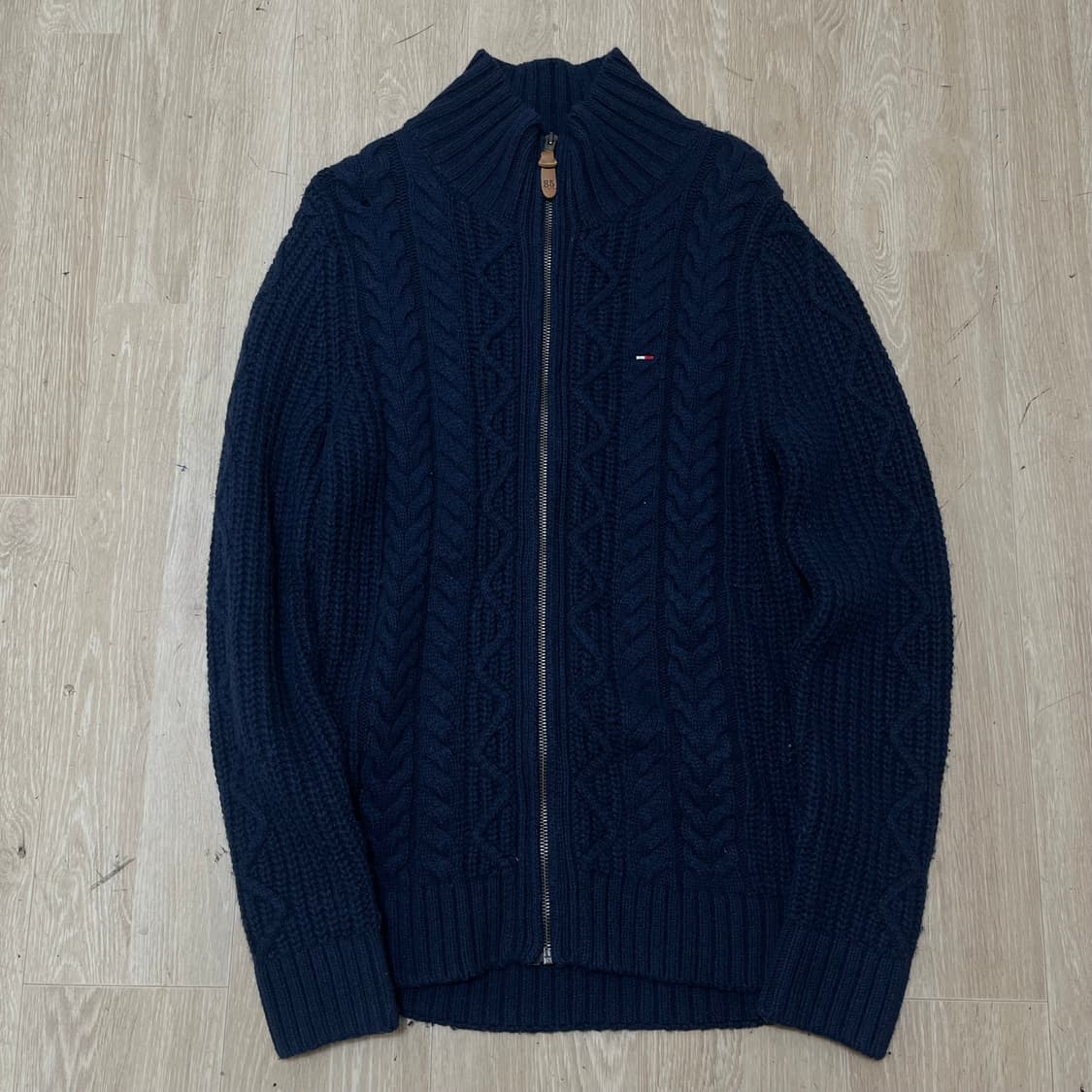 타미힐피거 여성 꽈배기 니트 집업 S/90 상품이미지1