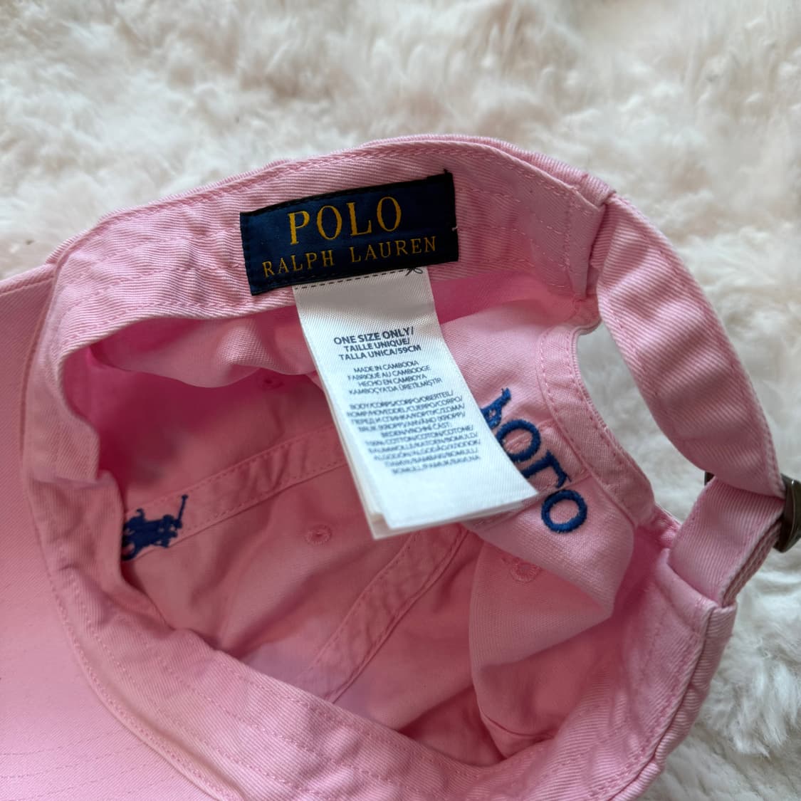 폴로 랄프로렌 핑크 코튼치노 볼캡  상품이미지4