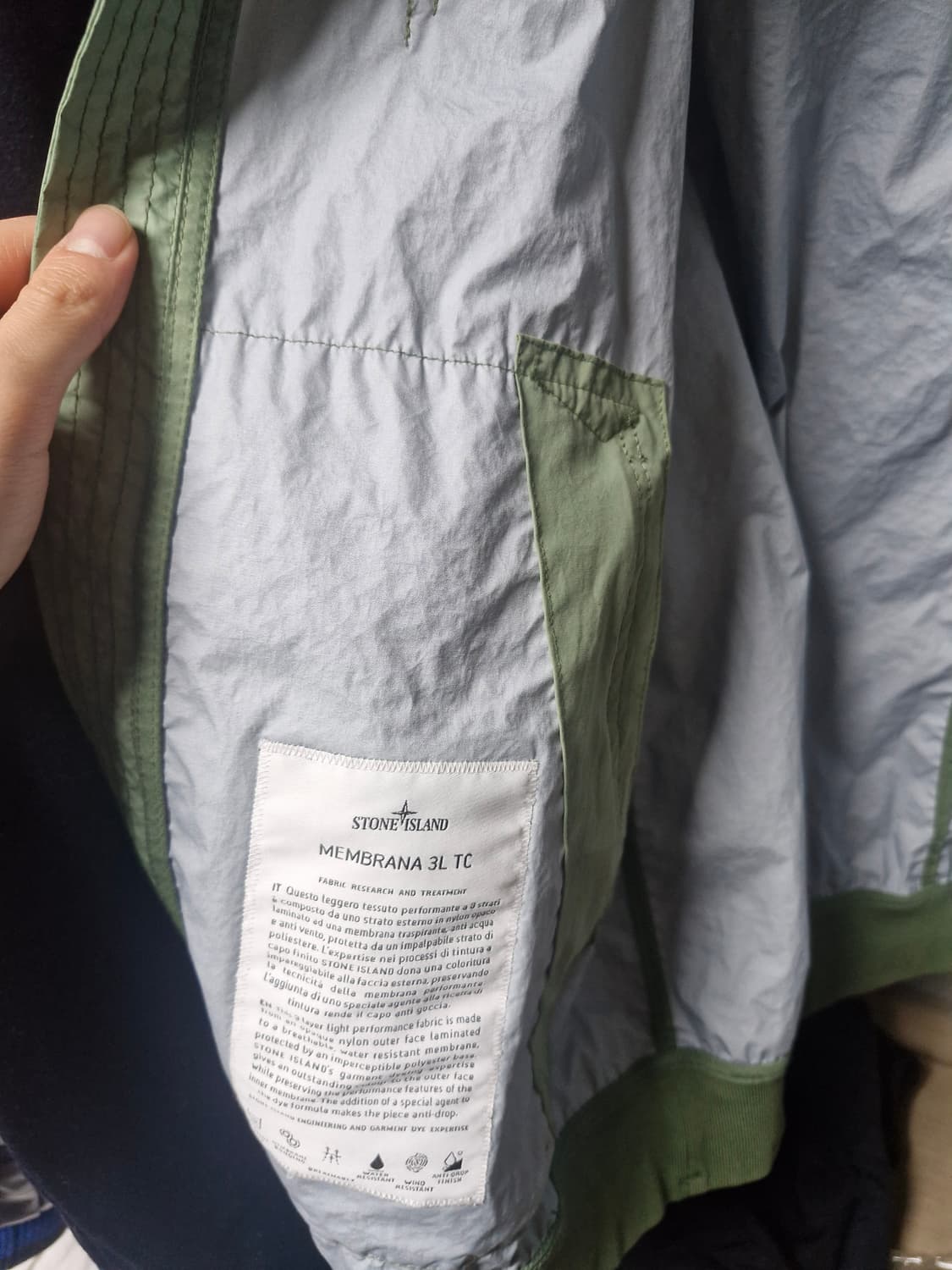 스톤아일랜드 멤브라나 세이지그린 상품이미지3