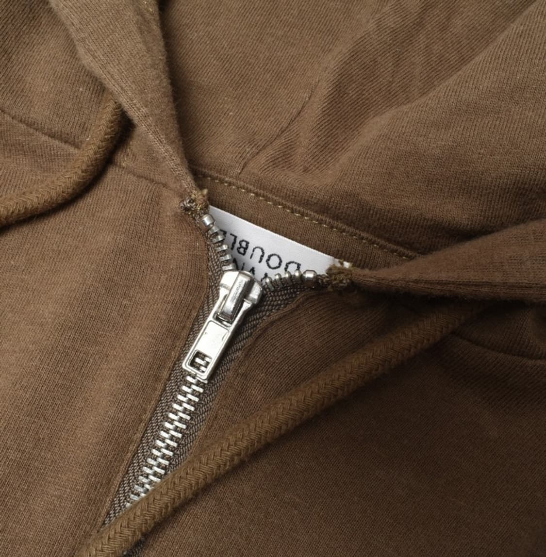 더블네임 배색 반집업 체크 후디 후드 티셔츠 F M25052812 상품이미지3