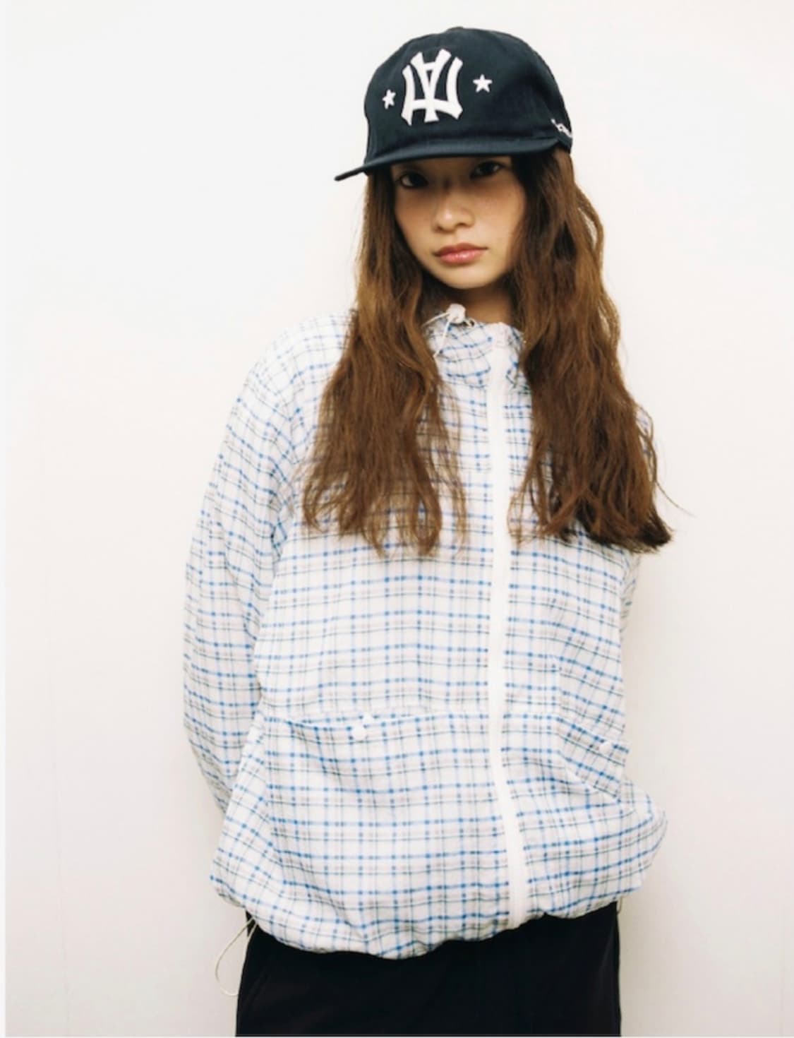 aeae 체크 후드 바람막이 상품이미지1