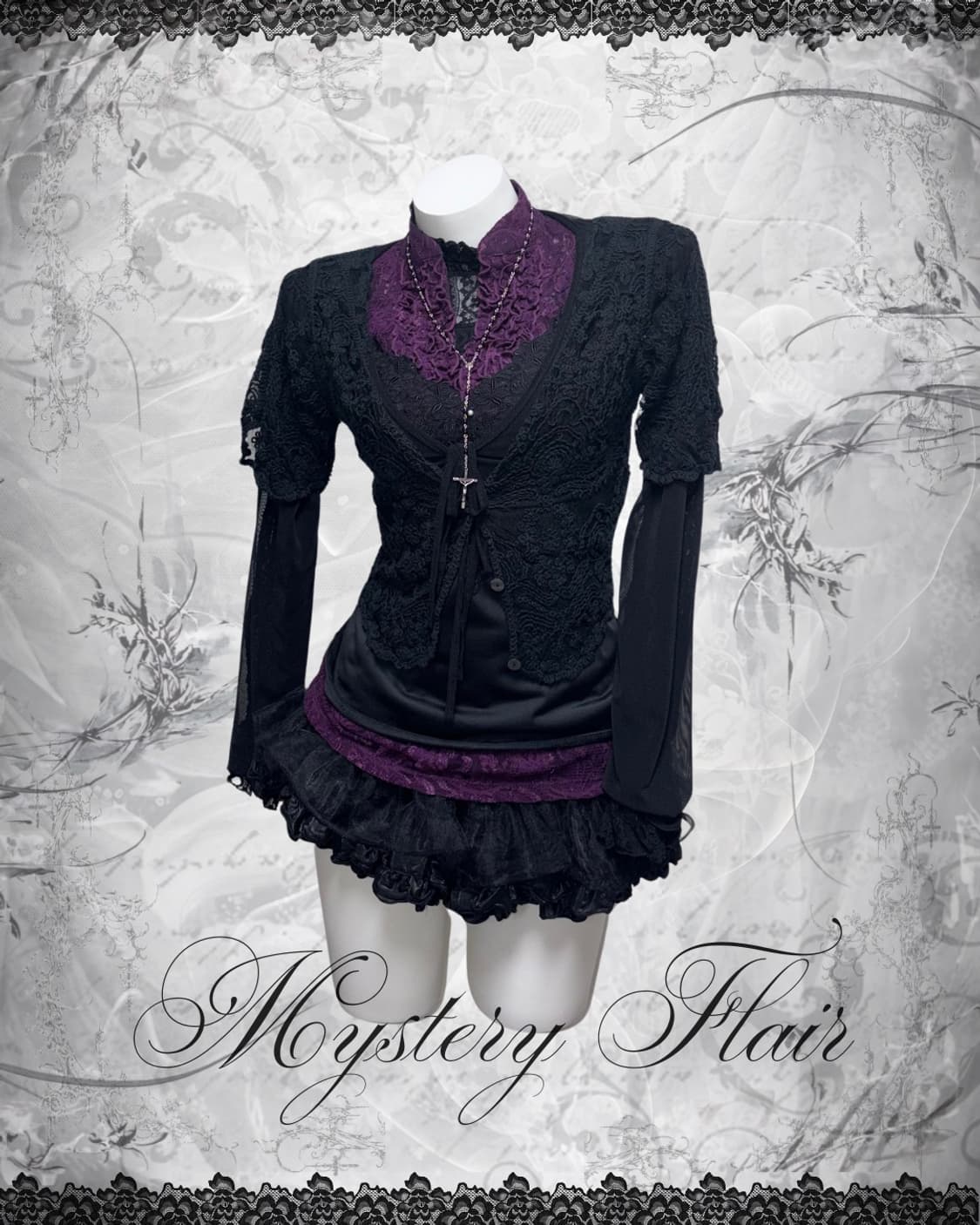 딥퍼플 프릴탑 포함 고스 세트 5pcs 상품이미지1