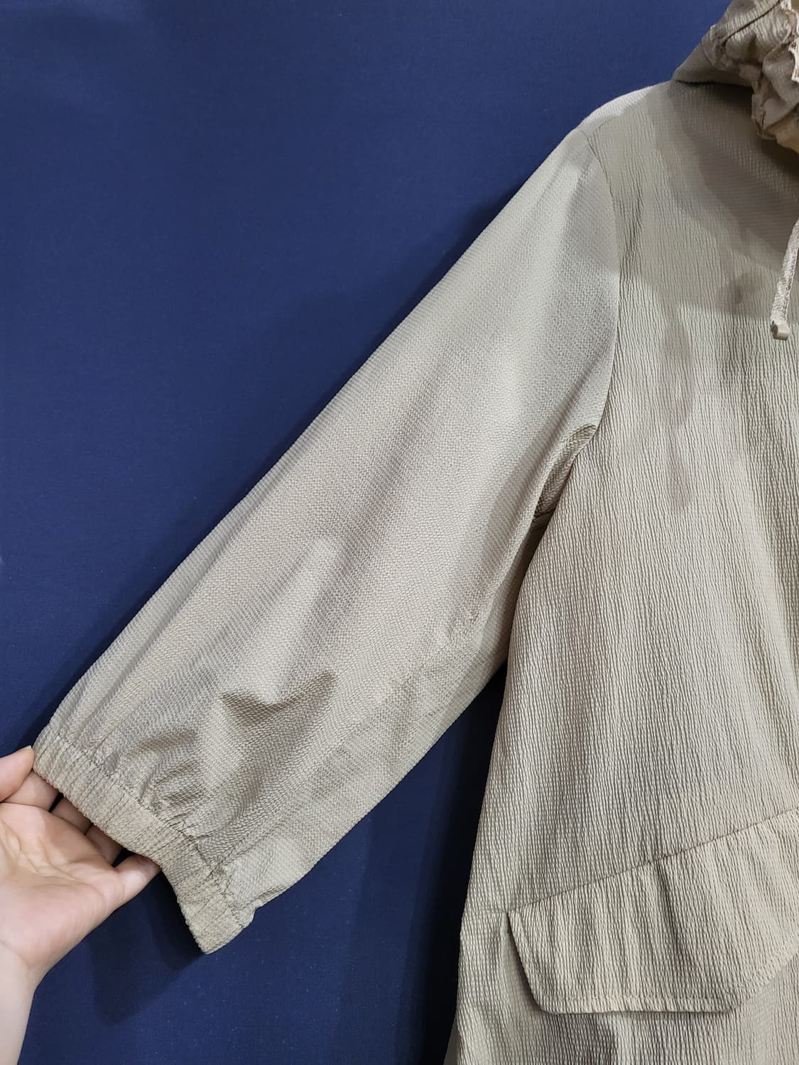 시어서커 후드 셔링 자켓 상품이미지2