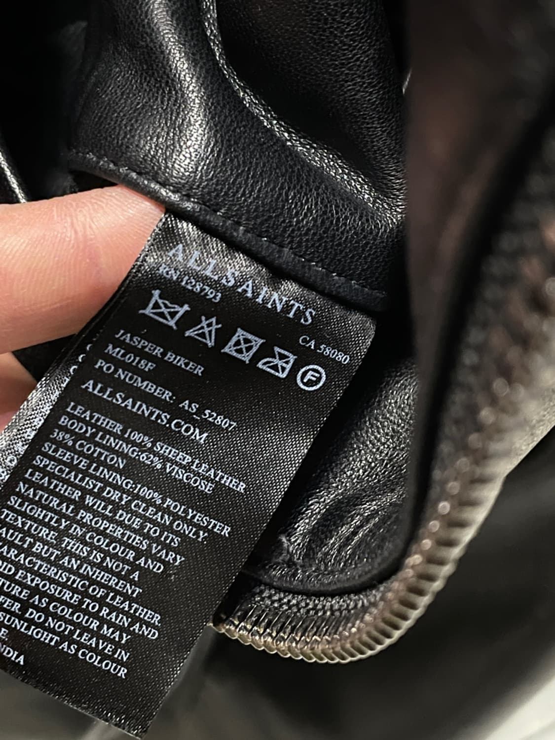 올세인츠 재스퍼 바이커 레더 자켓 상품이미지8