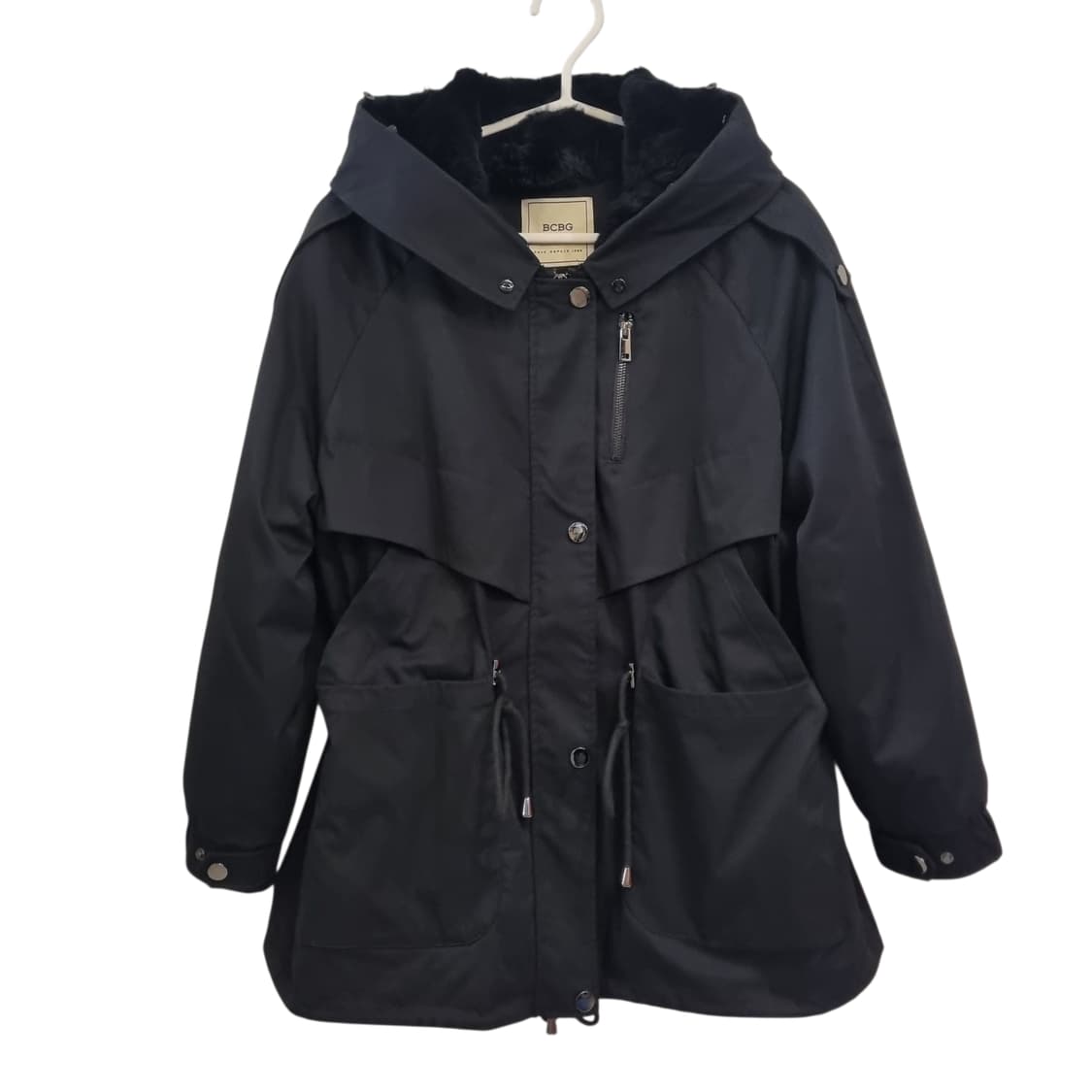 BCBG 블랙 후드 코트 점퍼 상품이미지1