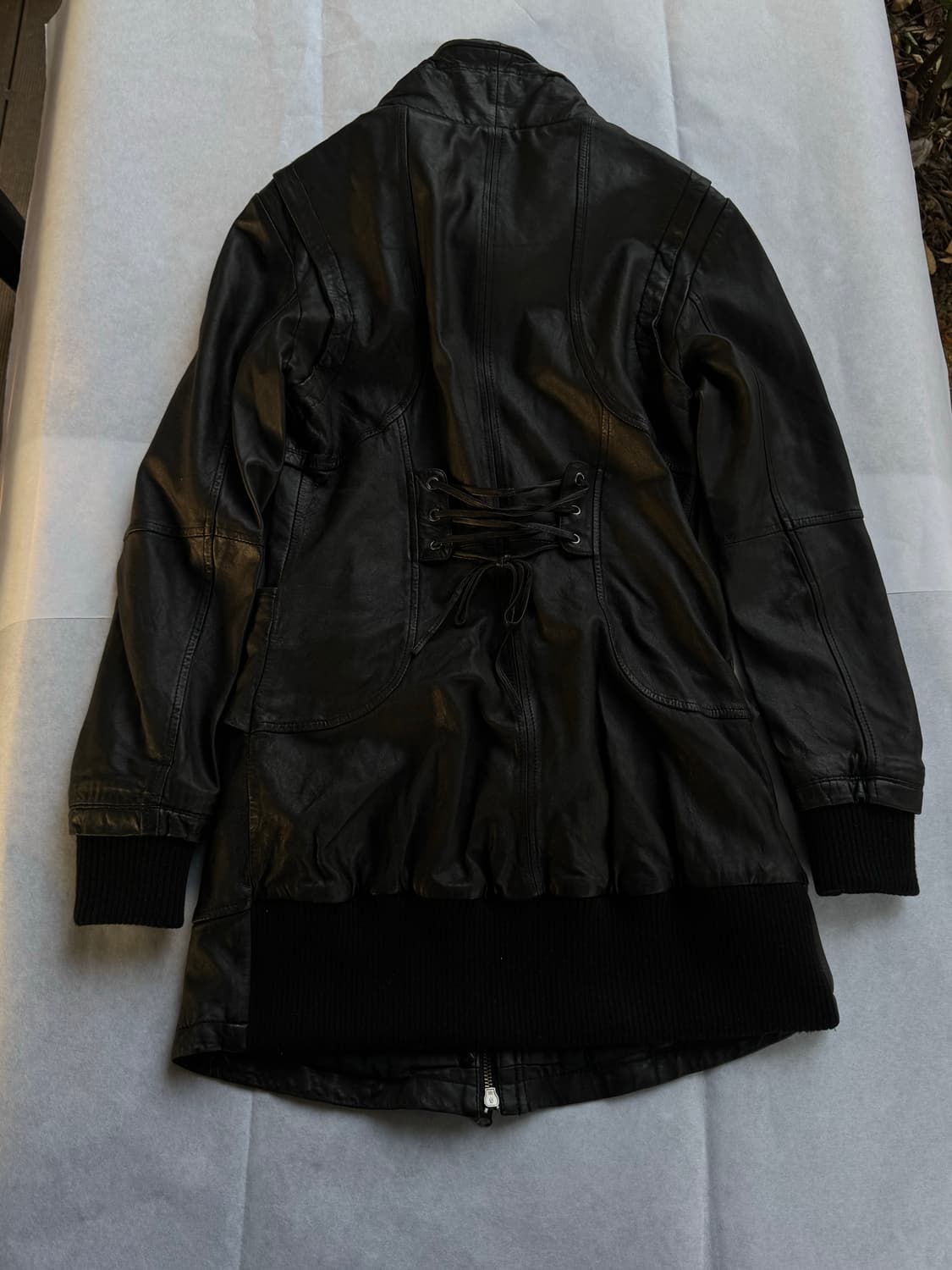 sheepskin high-neck leather jacket 상품이미지2