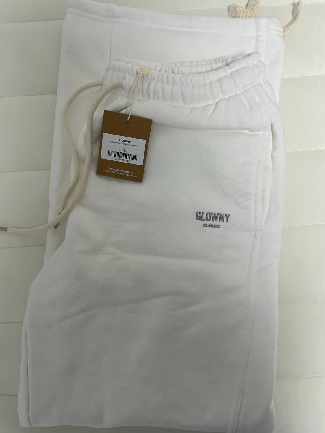 글로니 G DRAWSTRING SWEATPANTS 트레이닝팬츠 아이보리 상품이미지3