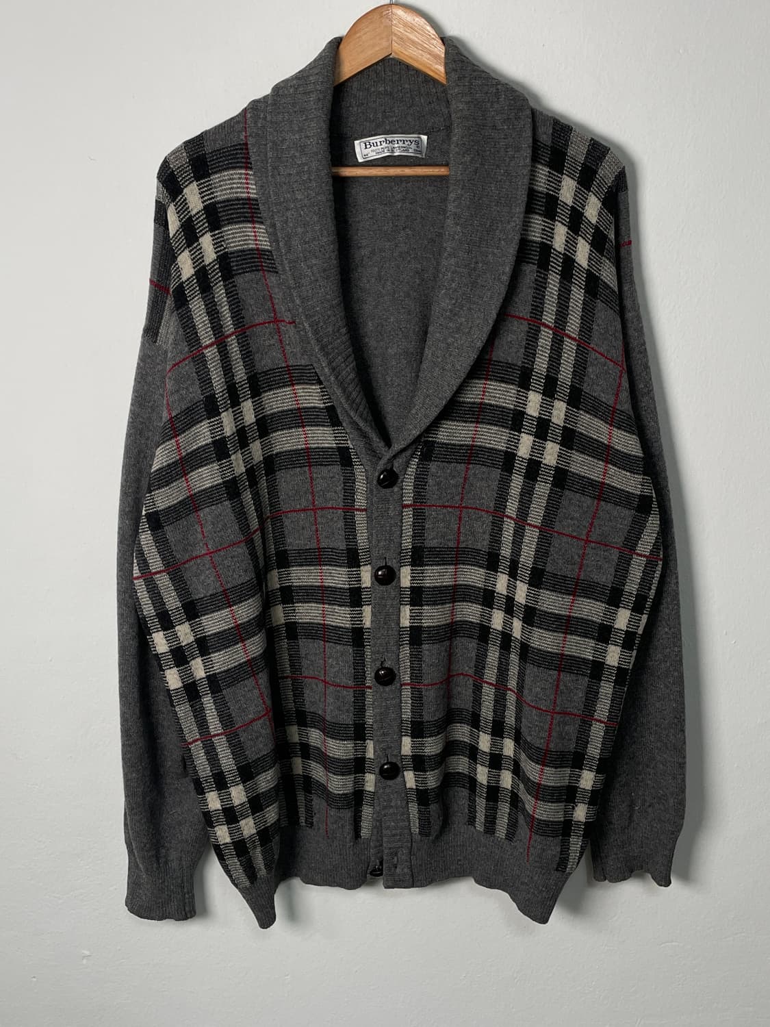 버버리 전체노바체크 그레이 가디건 상품이미지3