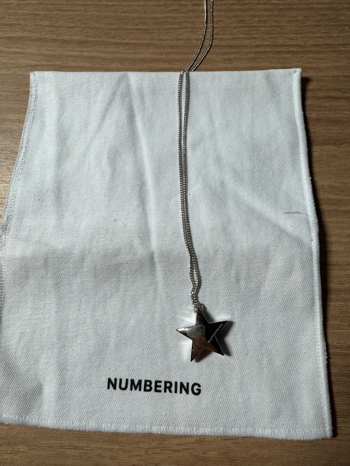 넘버링 별 모양 목걸이 실버 #3815 상품이미지3