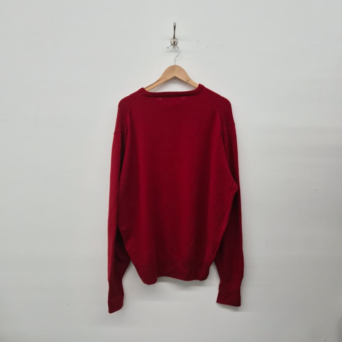 바버 레드 니트 스웨터 남성 XL 상품이미지4