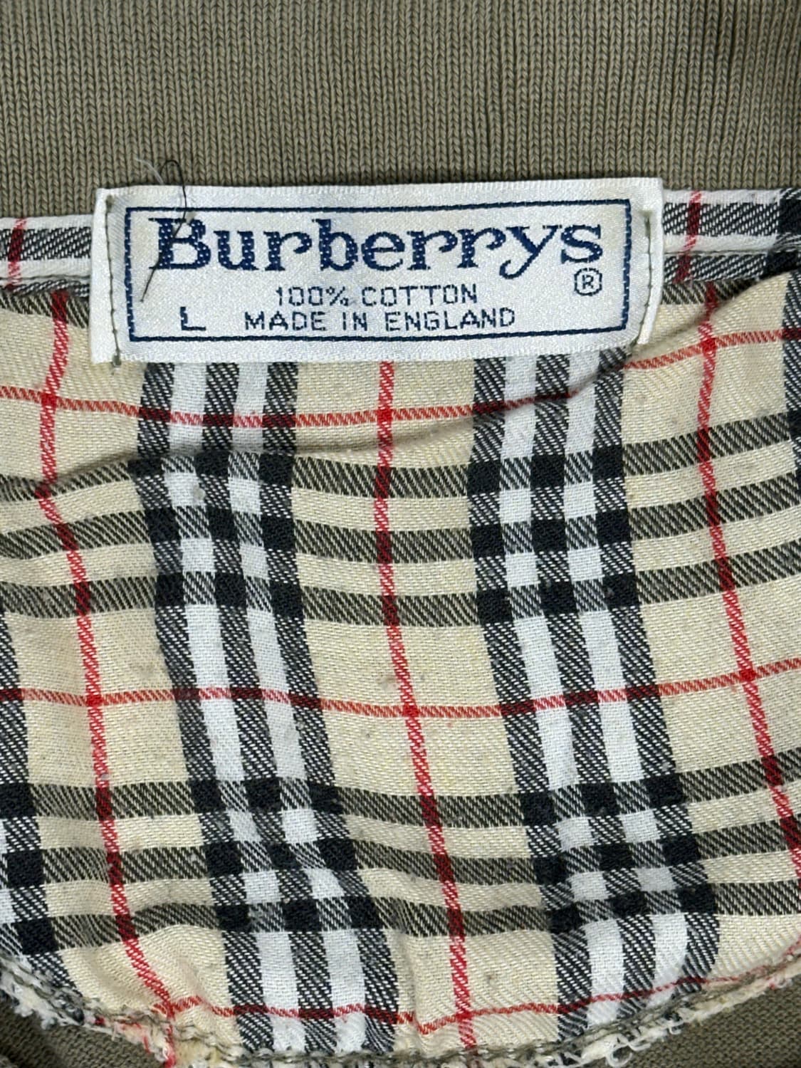 버버리 아카이브 로고 자수 카키 긴팔티 럭비티 pk티 L 상품이미지7