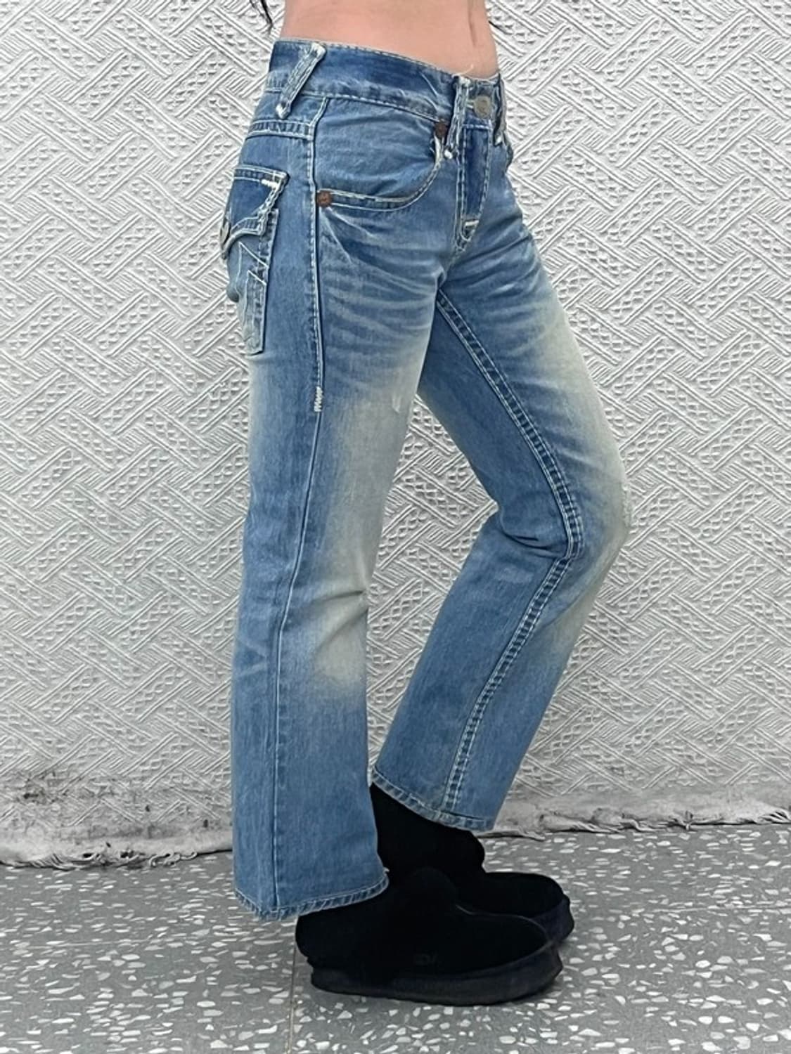 트루릴리전 빌리슈퍼티 Y2K 데미지 데님 청바지 28인치 C09134 상품이미지2