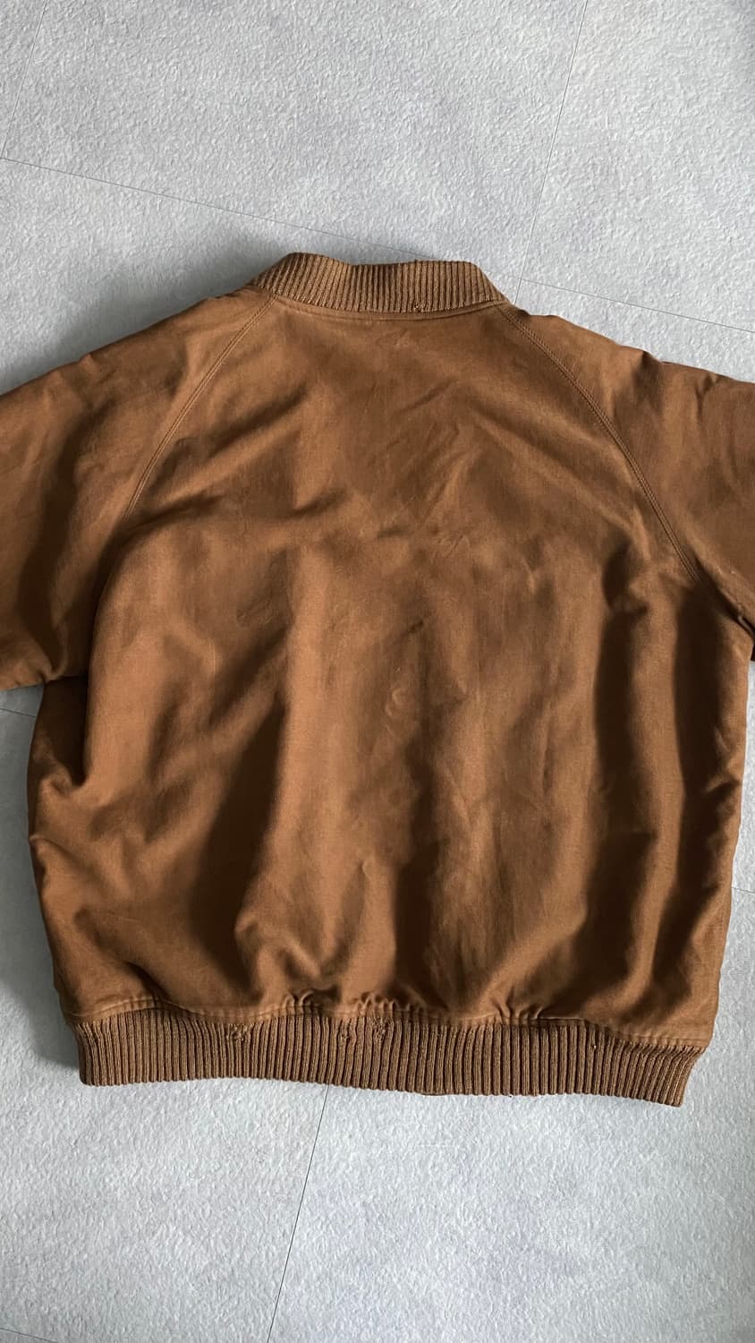 일본 빈티지 스웨이드 블루종(L) 상품이미지2