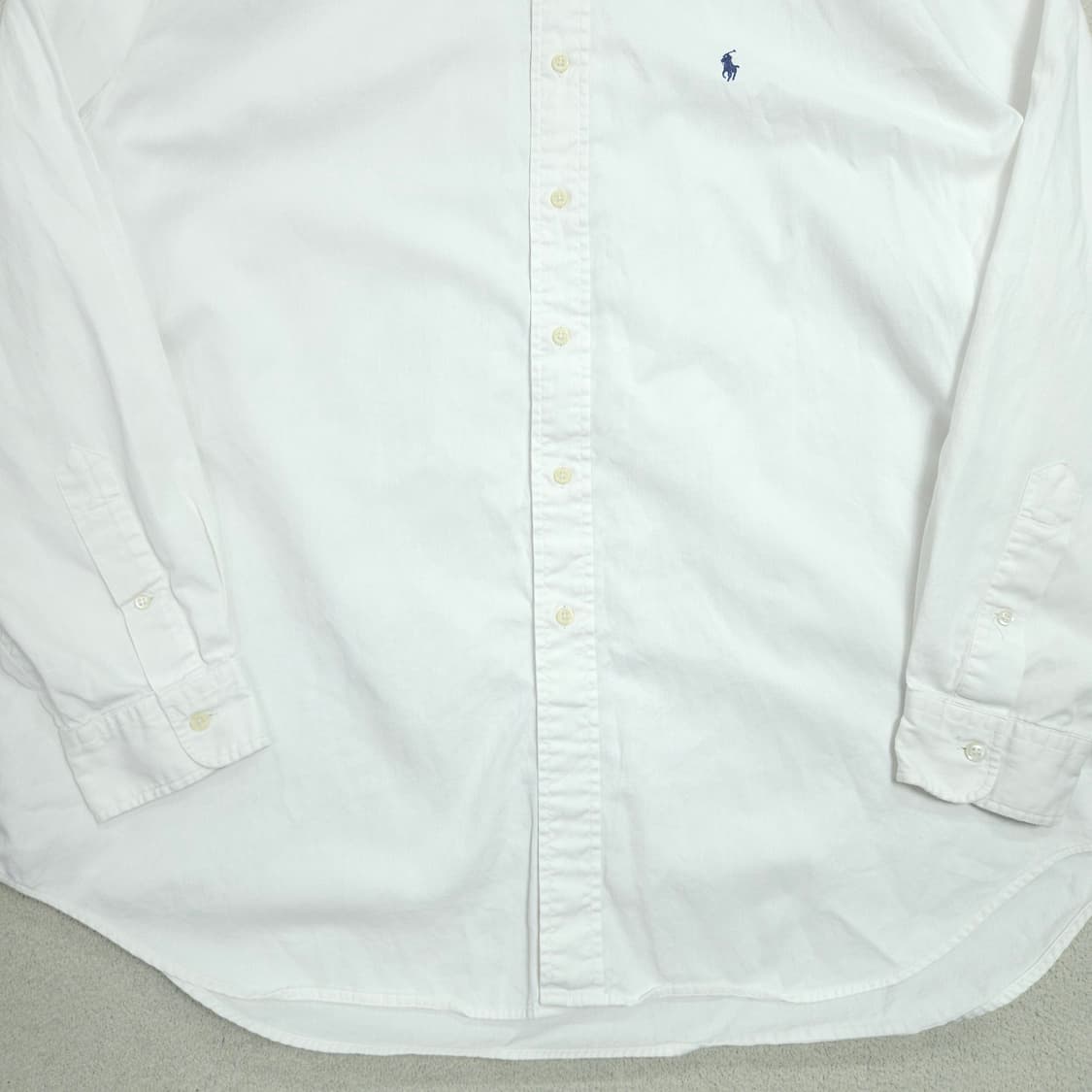 90s 폴로 랄프 로렌 옥스포드 화이트  셔츠 XL 블레어핏 상품이미지4