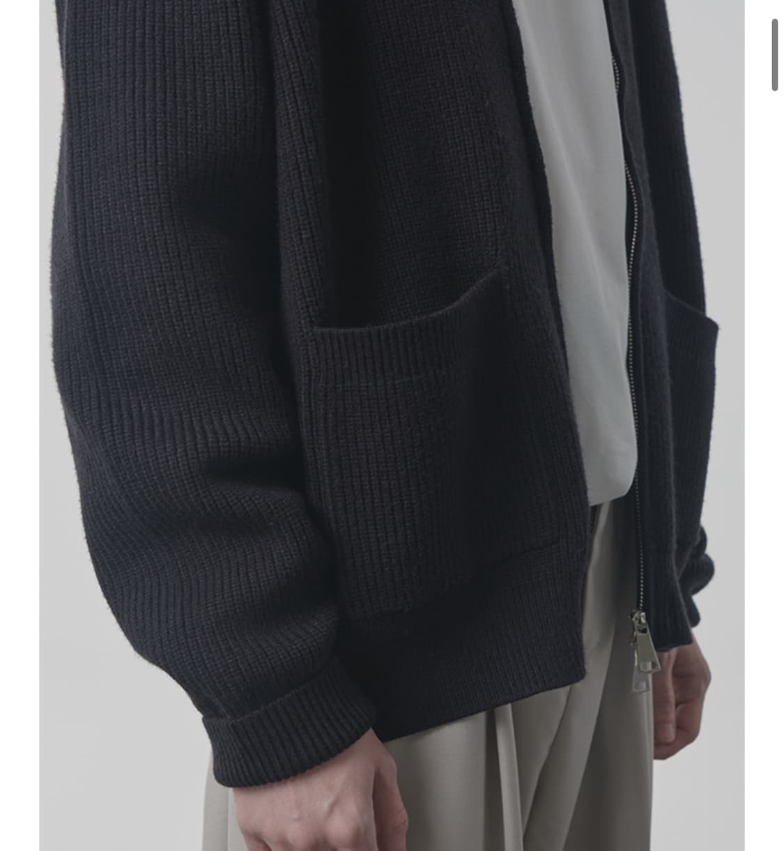디미트리블랙 블랙 카라 니트 집업 3 (XL) 상품이미지5