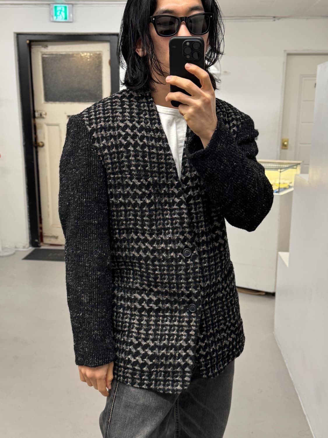 80's 이세이미야케 트위드 자켓 상품이미지7