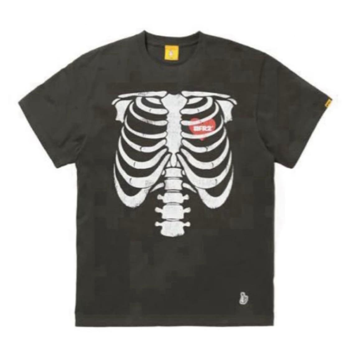FR2 가먼트다잉 Bone 티셔츠 블랙 상품이미지1