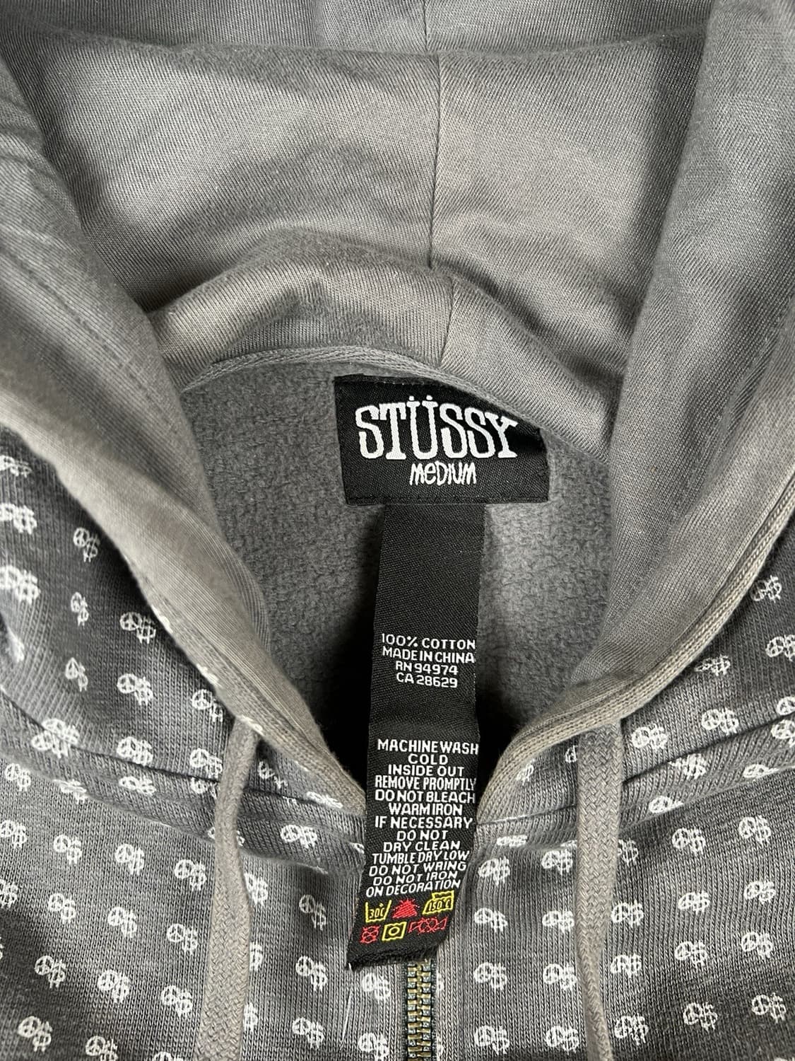 00s 스투시 도트 패턴 풀 후드집업 상품이미지2