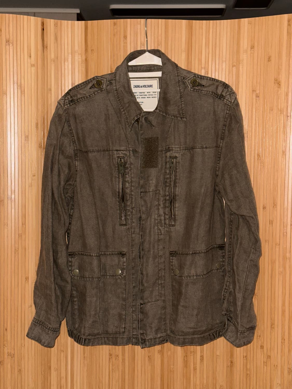 쟈딕앤볼테르 카키 워싱 린넨 밀리터리 야상 자켓 / S 상품이미지6