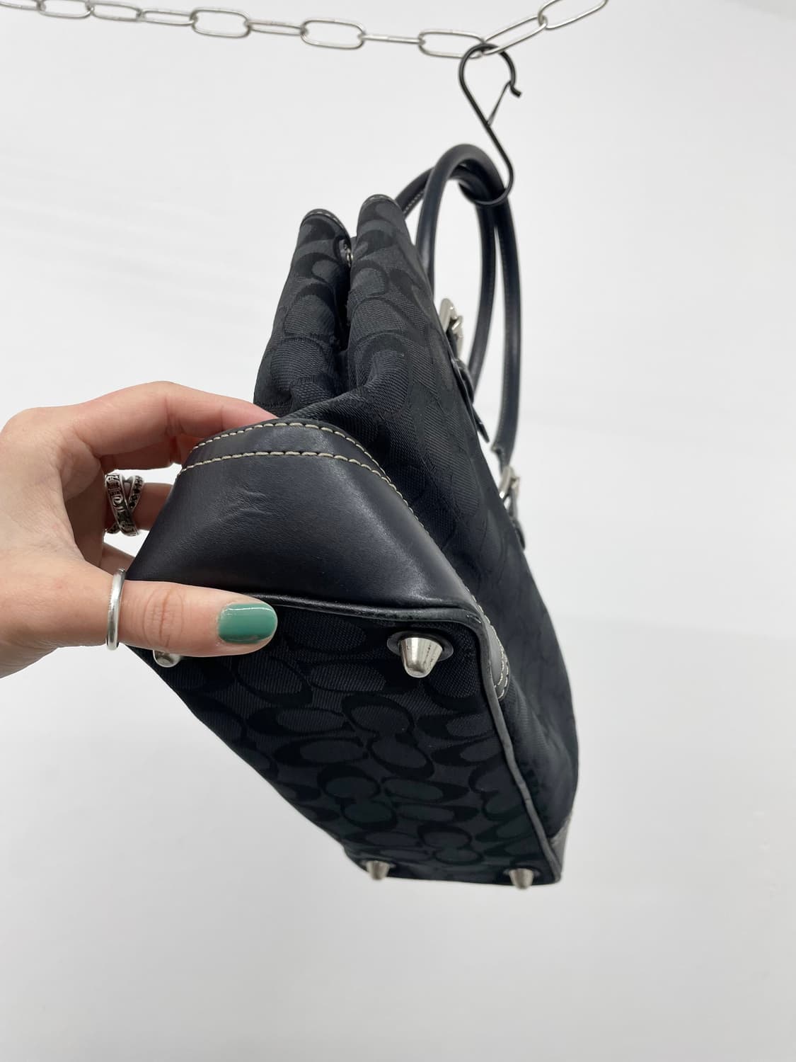 코치 블랙 자카드 숄더백 상품이미지7