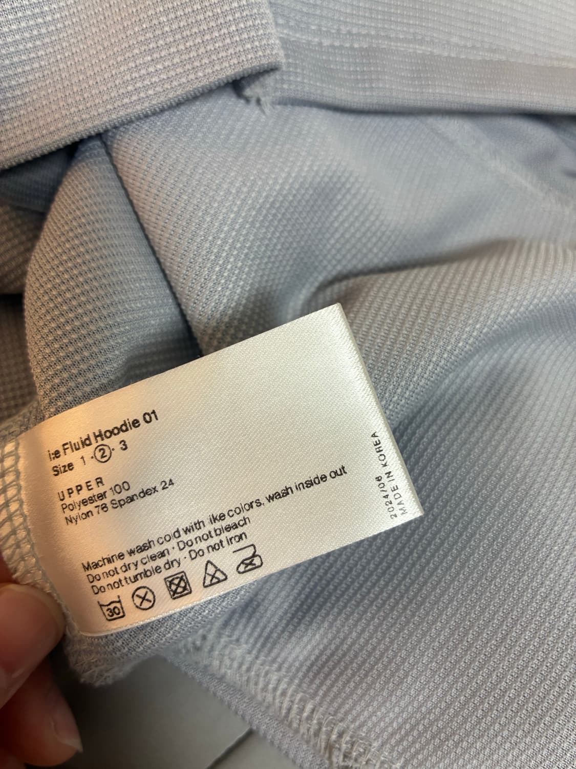 오호스 i:e Fluid Hoodie 01 후드집업 그레이2 상품이미지5