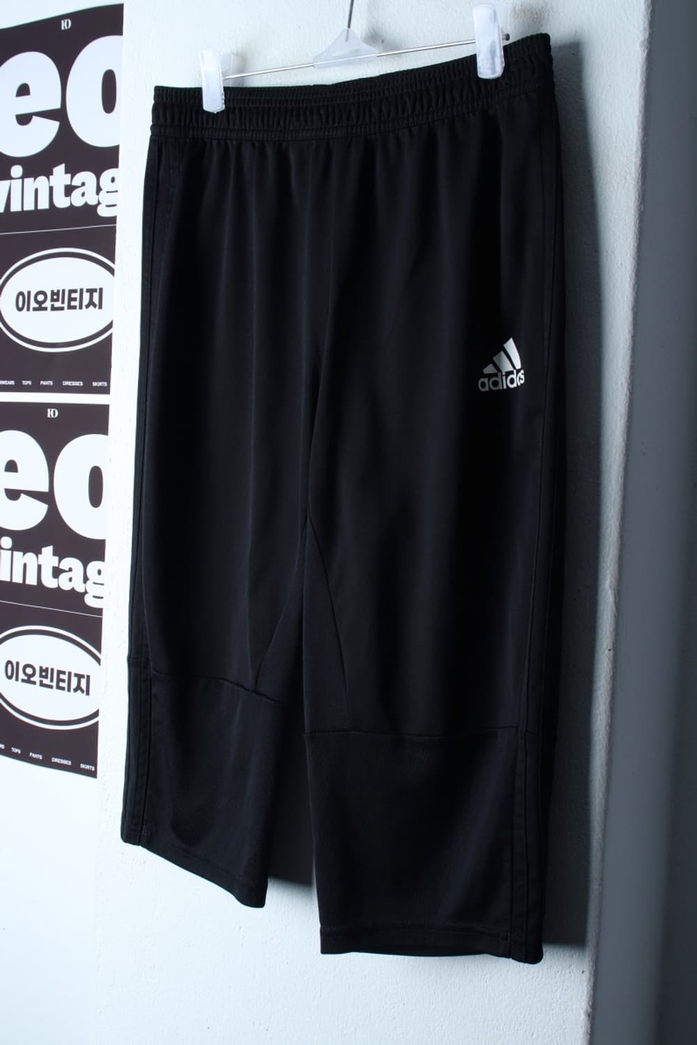 (L-XL) 아디다스 반바지 팬츠 7부 밴딩 블랙 올드스쿨-P9840 상품이미지1