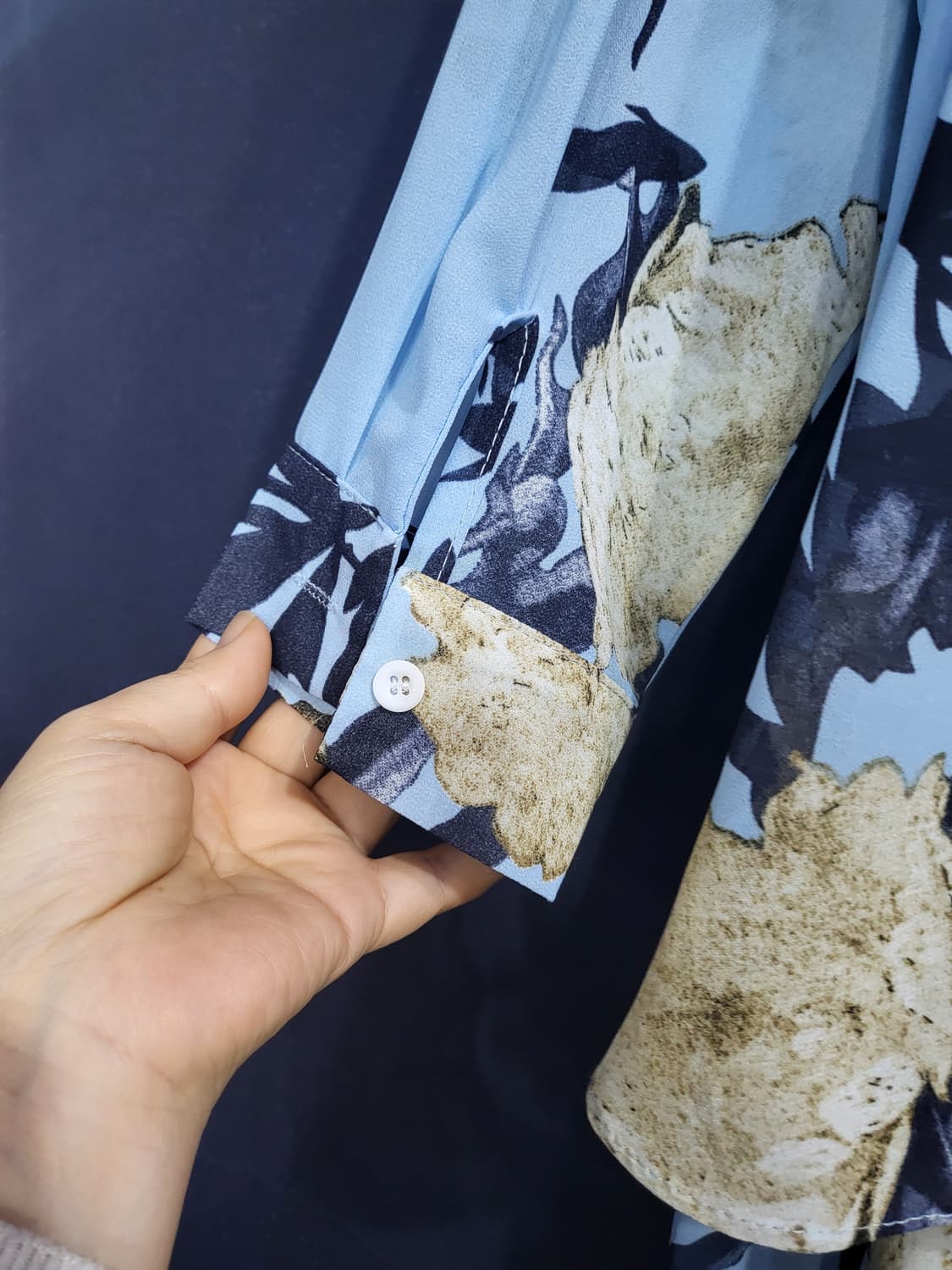 언발란스 쉬폰 롱블라우스(새상품) 상품이미지5