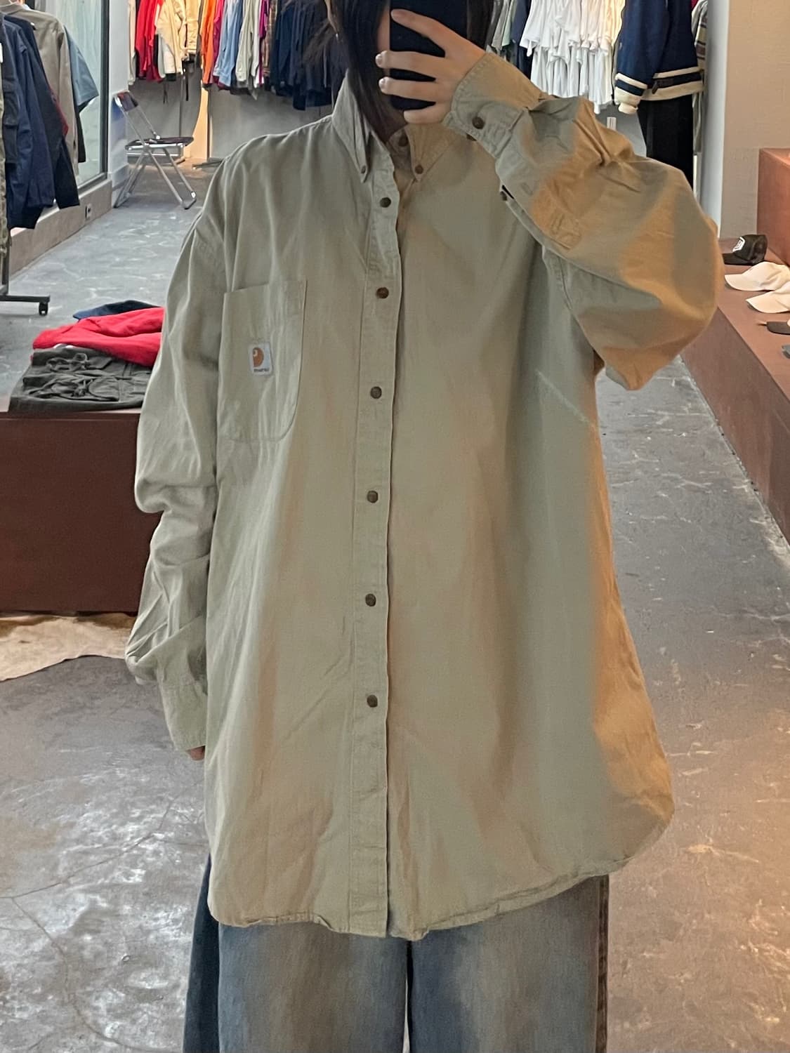 칼하트 아이보리 셔츠 H2300 상품이미지1