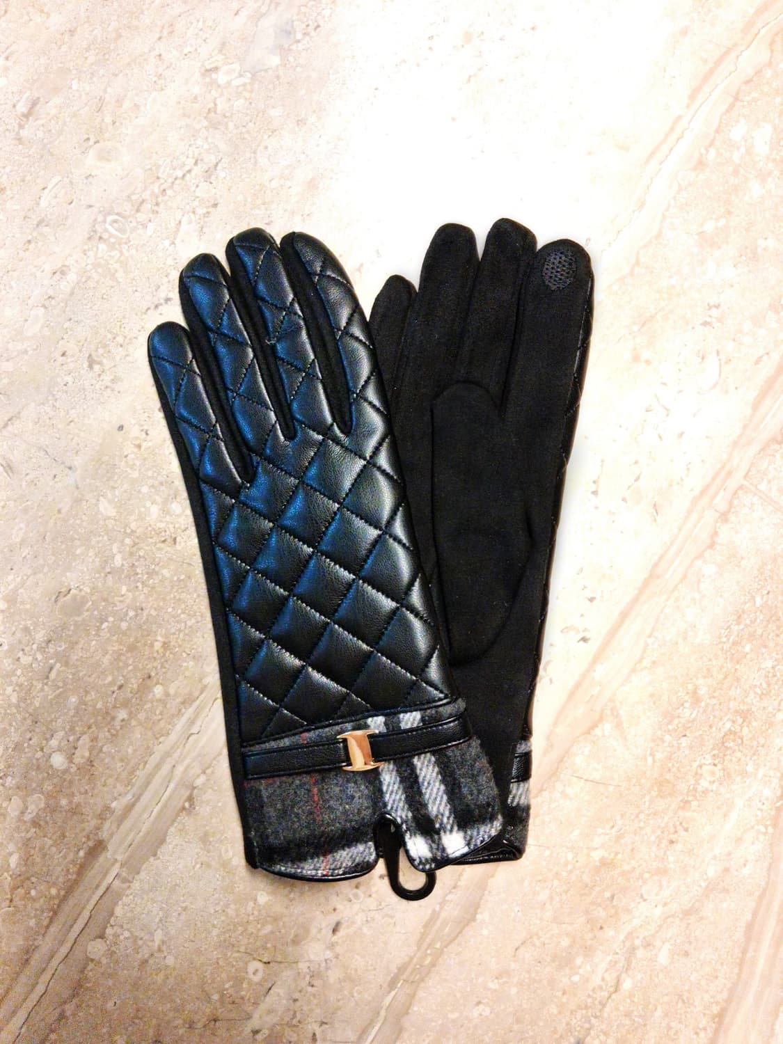 퀼팅 레더 여성용 장갑 (새상품) 상품이미지5
