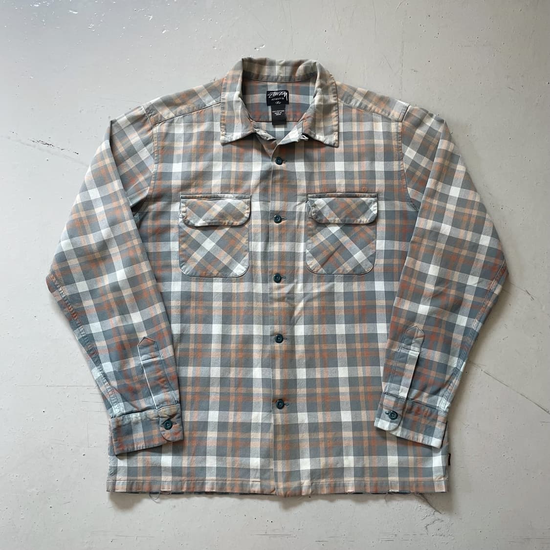 2000’s  Stussy Open Collar Check Shirt 상품이미지1