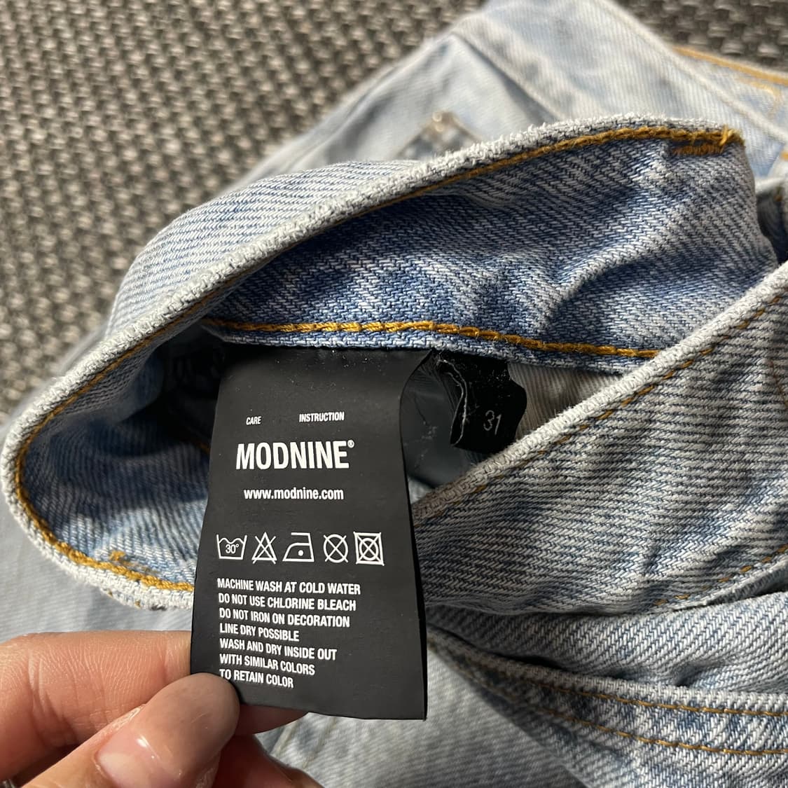 (31) 모드나인 연청 데님 팬츠 상품이미지5