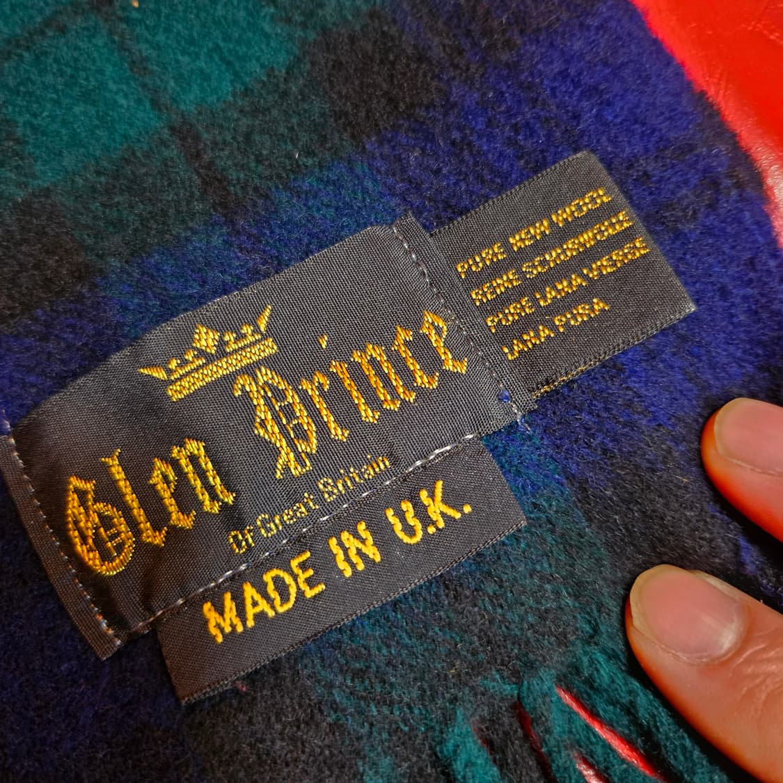 GlenPrince Rana Woll 100%  타탄 체크 머플러  상품이미지4