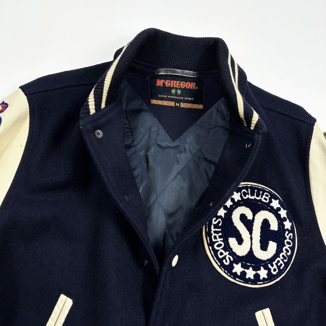 VTG 빈티지 재팬 맥그리거 모직 가죽 바시티 자켓 (M) 상품이미지9