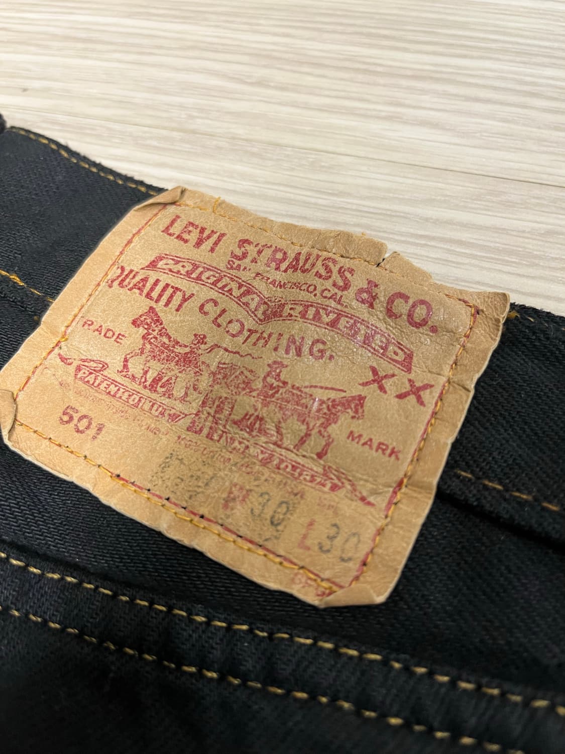 리바이스 501 블랙진 흑청 상품이미지7