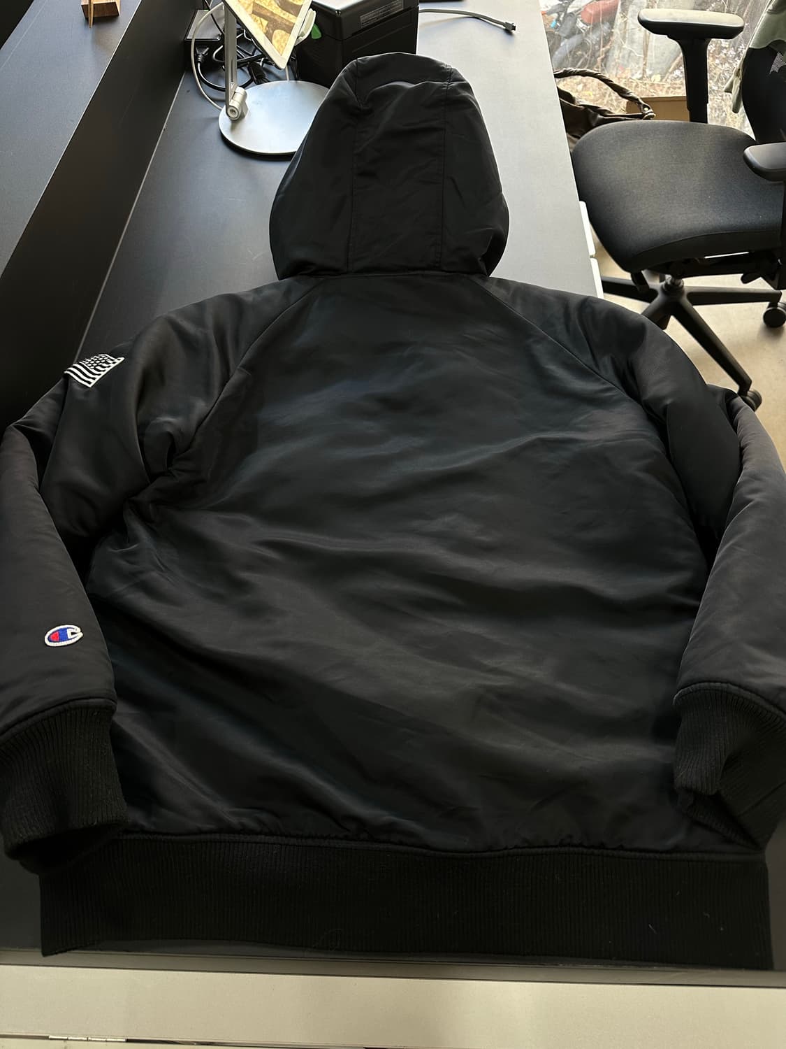 챔피온 성조기 누빔 후드 바시티자켓 상품이미지7