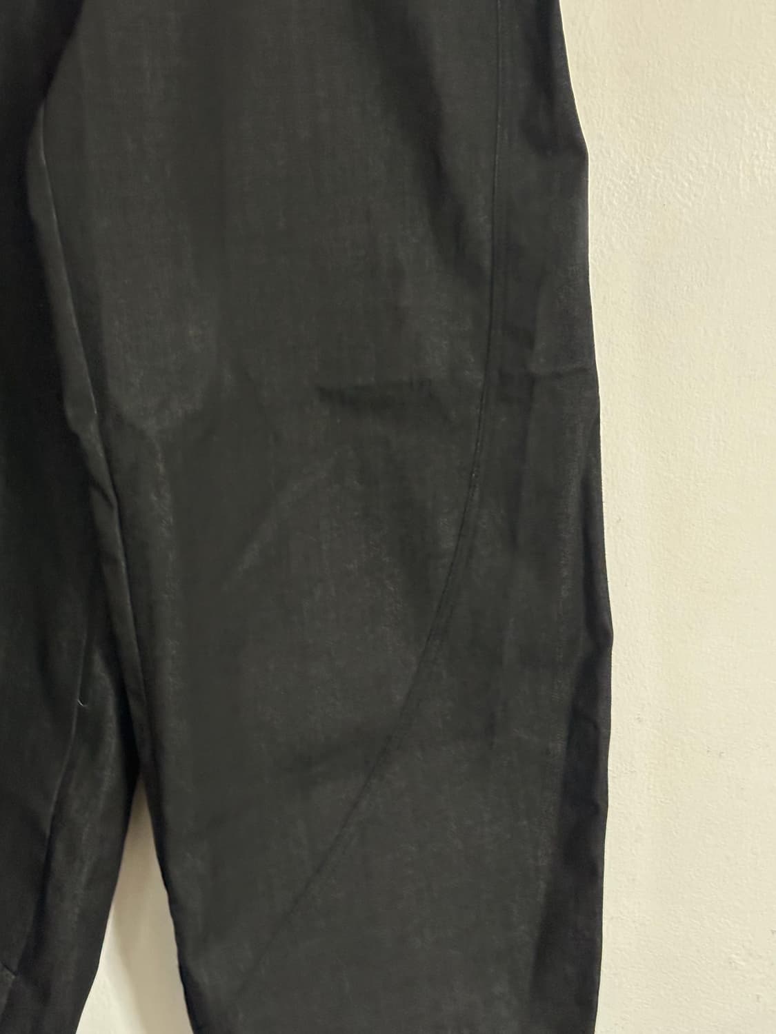 면 와이드 벌룬핏 커브 팬츠 M, L 블랙 새상품 상품이미지3