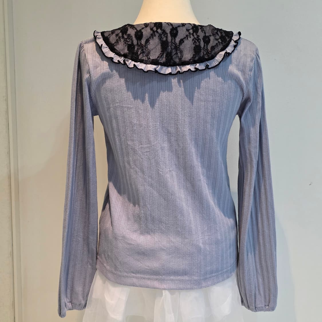 블랙하트지뢰계st 리본 니트블라우스 상품이미지6