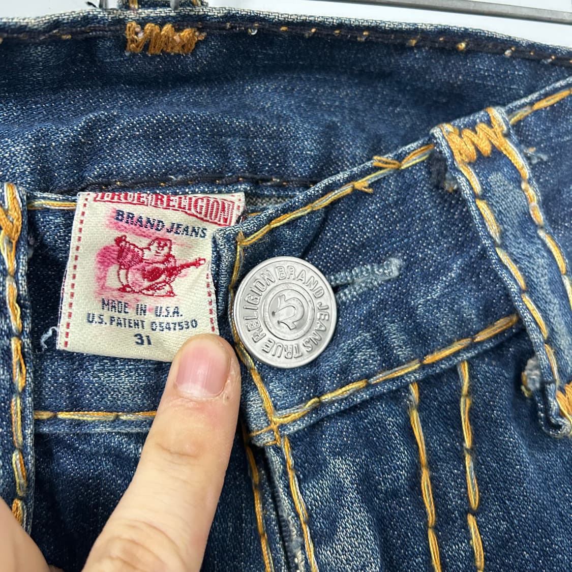 트루릴리전 레이어드 데미지 부츠컷 데님 팬츠 상품이미지8