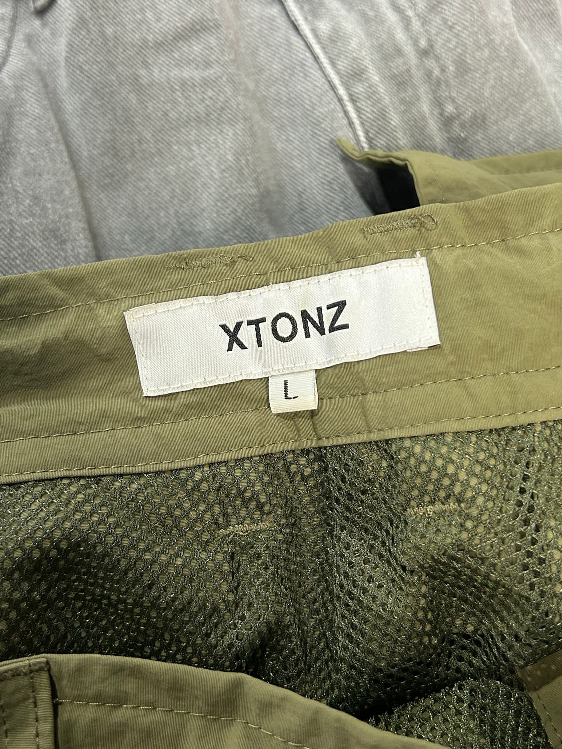 XTONZ 카키 카고 조거팬츠 L 상품이미지7