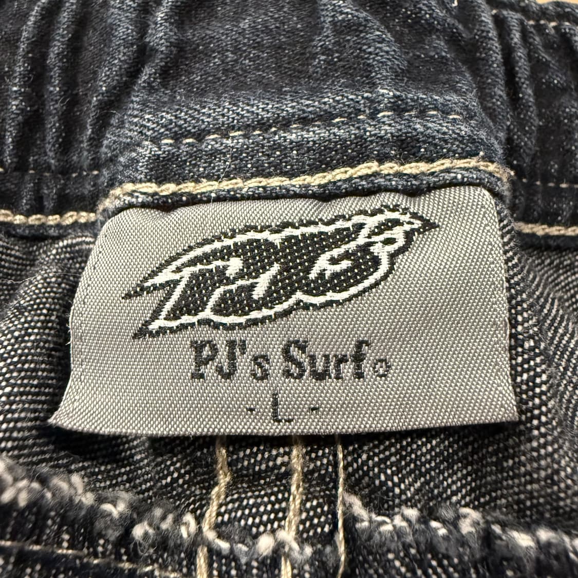 [정품/L] PJ'S SURF 흑청 데님 카고 버뮤다 팬츠 상품이미지4