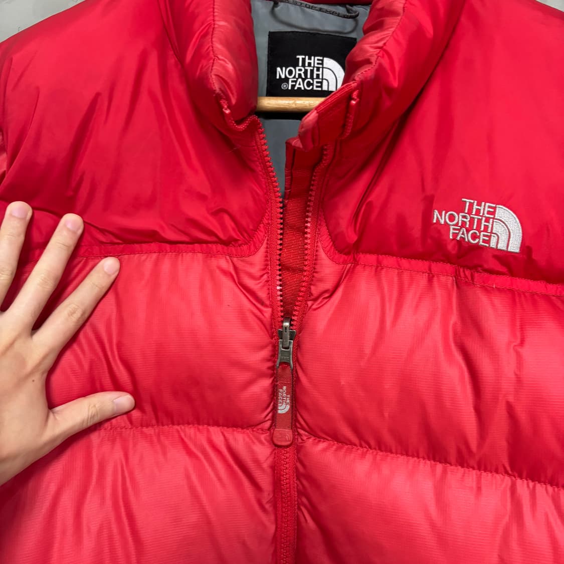 노스페이스 눕시 700 구스다운 패딩 빨강 상품이미지3