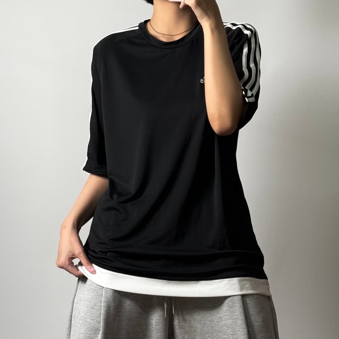 아디다스 져지 반팔티 블랙 2XL [072404] 상품이미지2