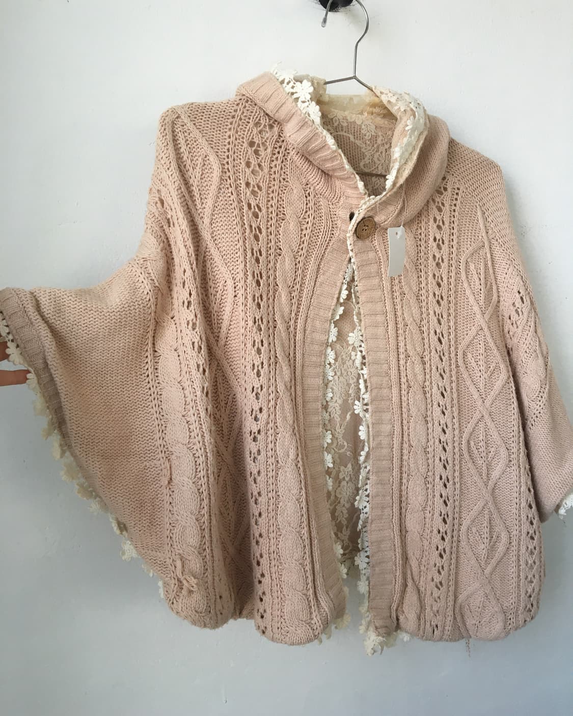 Crochet trimming hood cape 상품이미지4