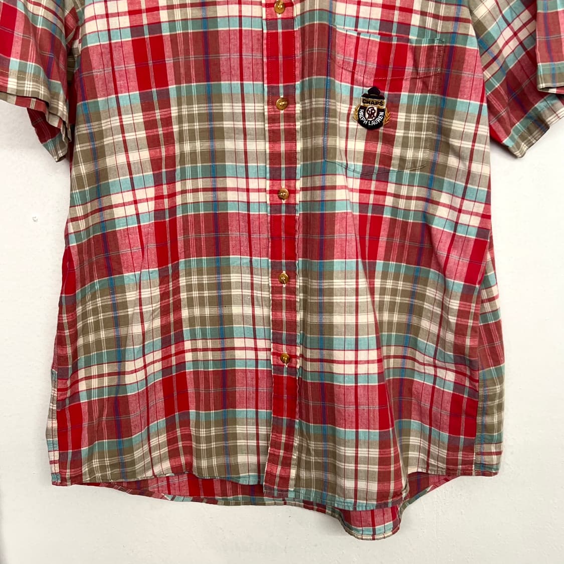 00‘s 폴로 챕스 마드라스 체크 반팔셔츠 상품이미지5