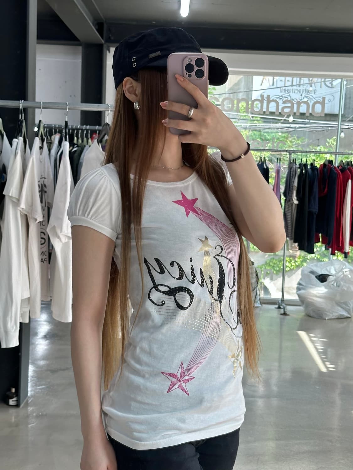 쥬시꾸뛰르 Y2k 스타큐빅 반팔티 상품이미지2