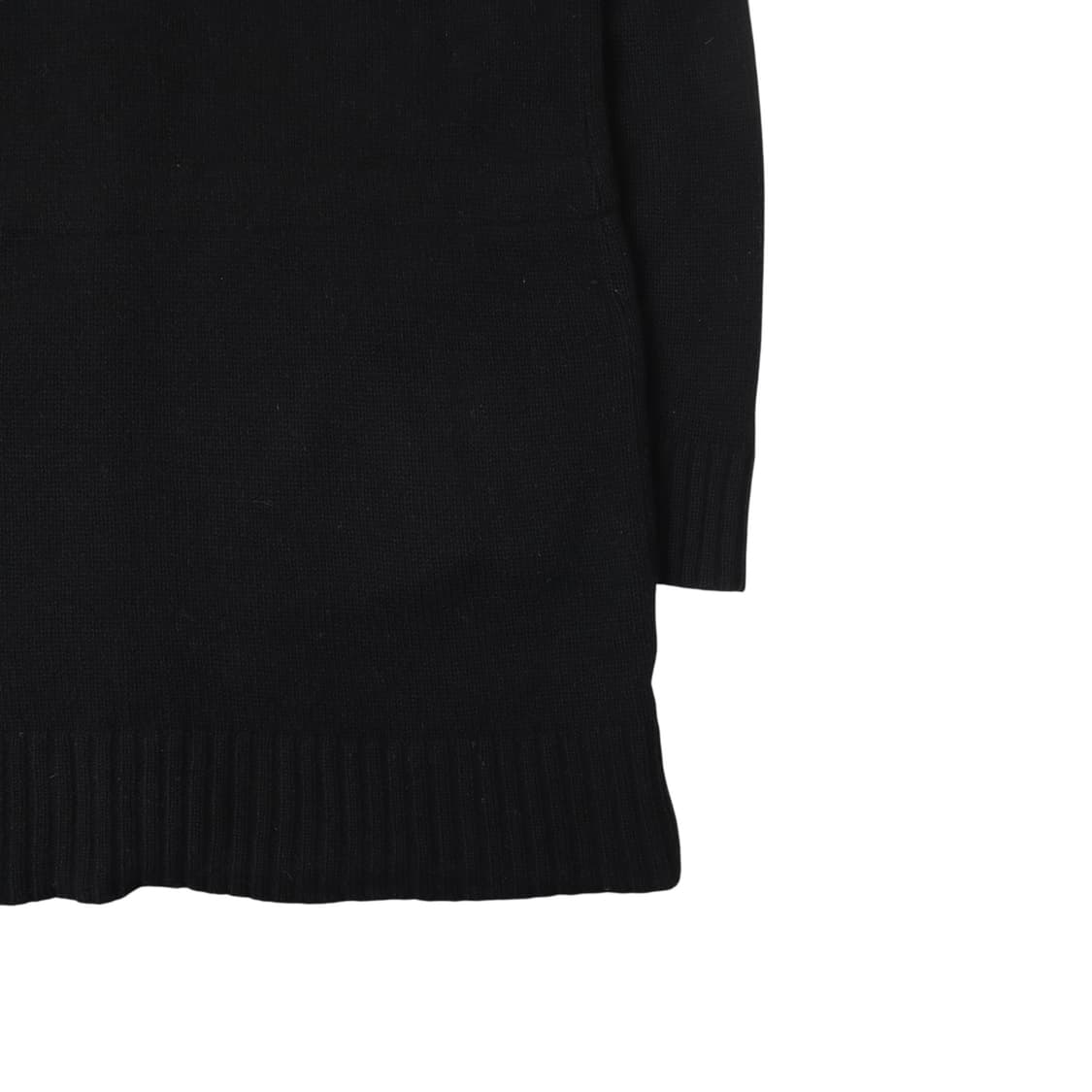 로렌 랄프로렌 블랙 하이넥 폴라 울 스냅 가디건 상품이미지8