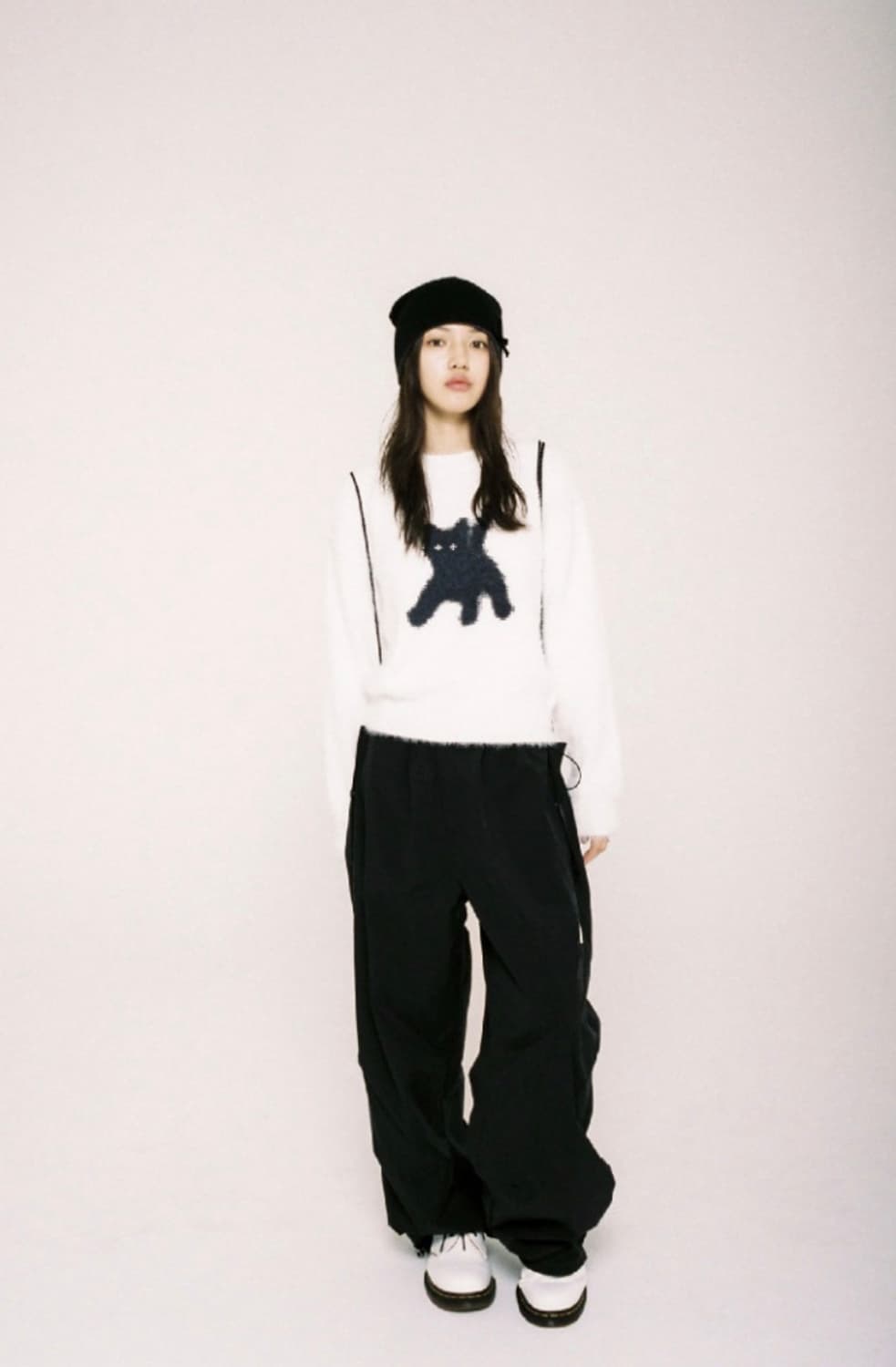 AEAE Flashed Cats Angora Knit -[WHITE] 상품이미지2