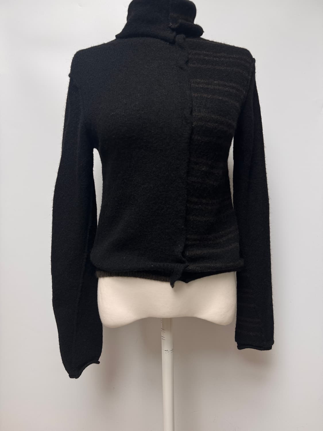 Y's 요지야마모토 언발패치워크 하이넥 니트  상품이미지1