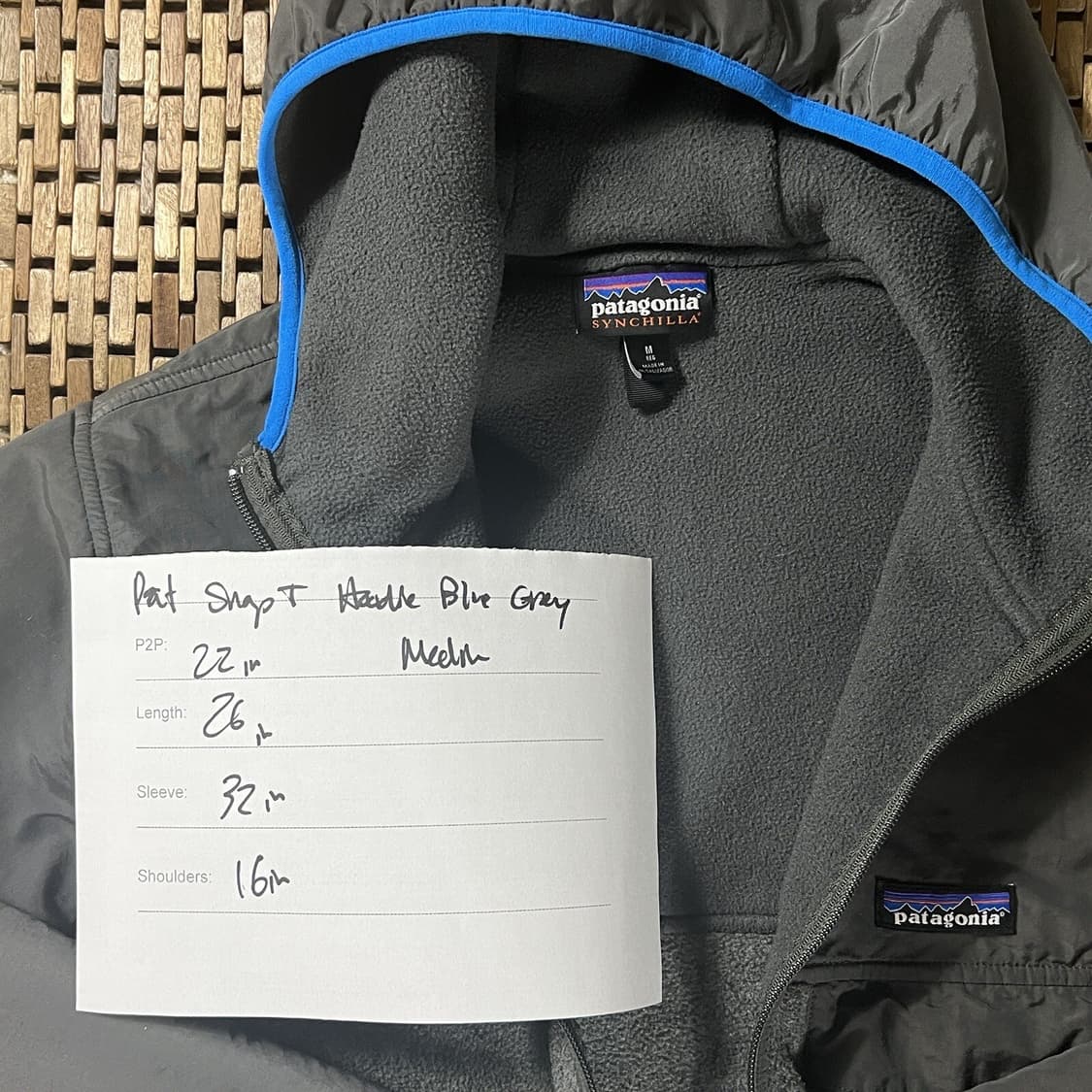 파타고니아 싱칠라 스냅-T 후디 블루그레이/블랙 상품이미지3