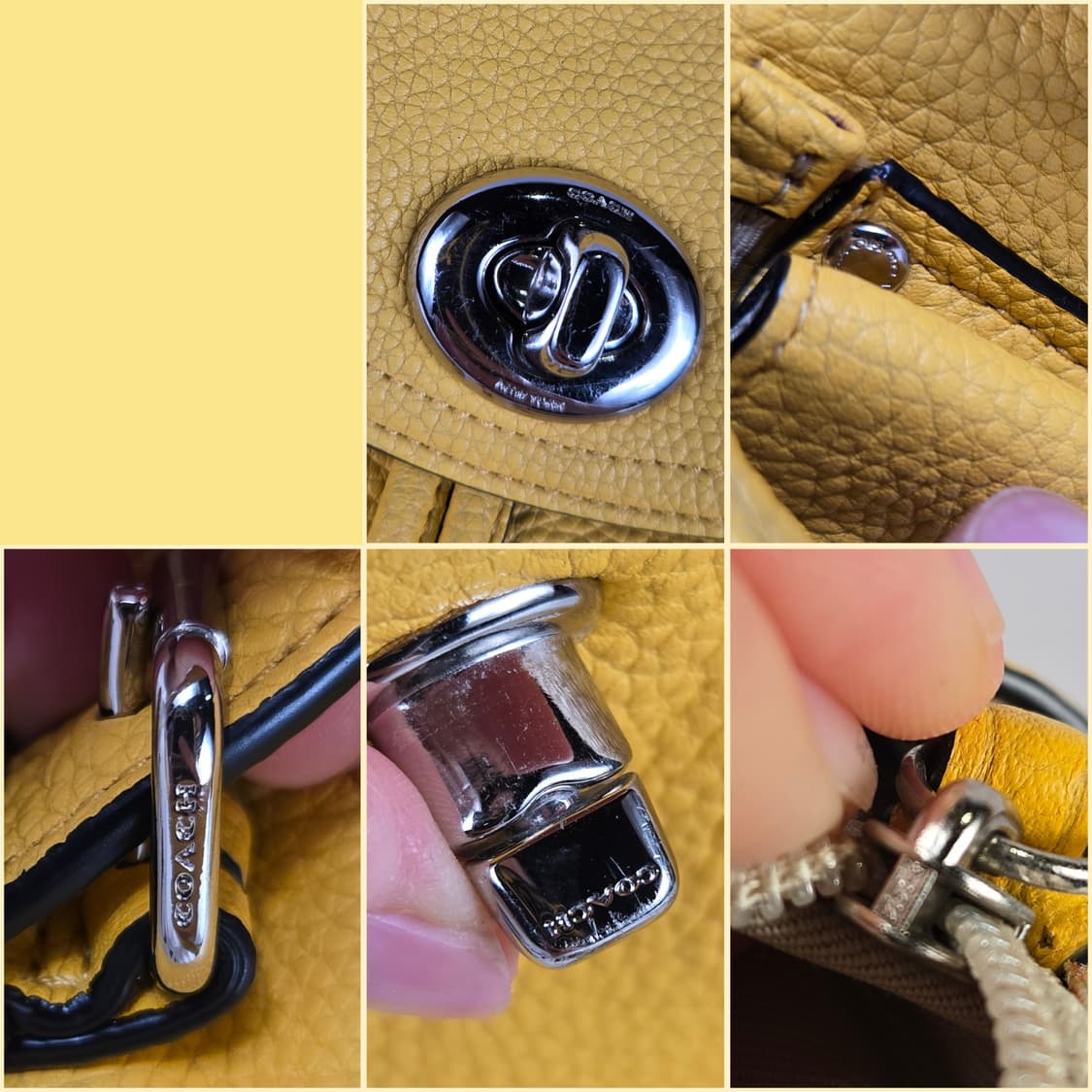 COACH 코치 레더 가죽 턴락 배낭 백팩 가방 정품 상품이미지7